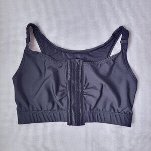 RAINEY RECOVERY WEAR Black Augmentation Bra Size XL Compressive Adjustable